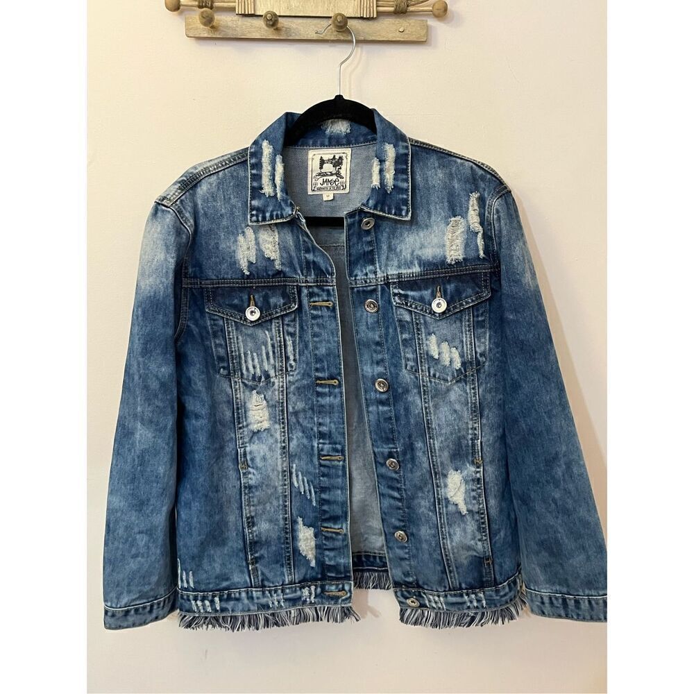 JAASE Embroidered Boho Denim Jean Jacket M